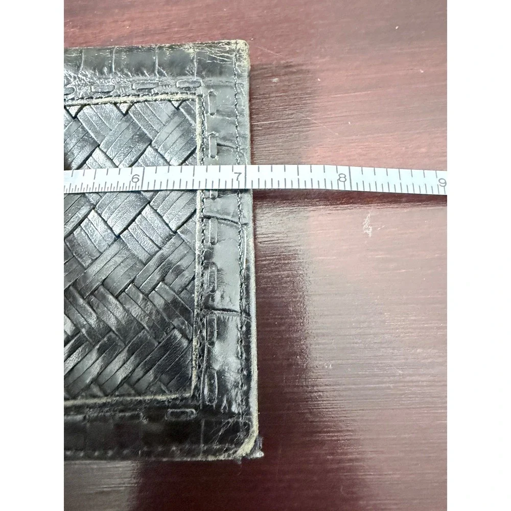 Brighton Brazilian Bree Woven Leather Wallet‎ Bifold Heart Charm